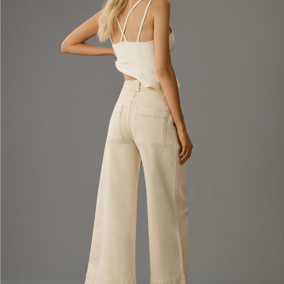 Pilcro High Rise Wide-Leg Cropped Utility Jeans - Picture 2 of 10